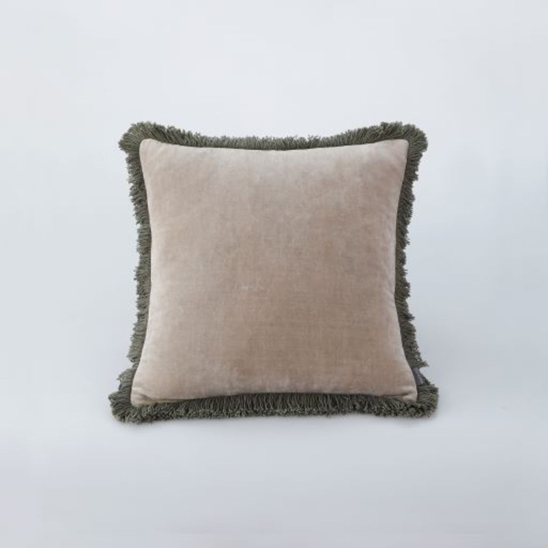 MM Linen - Sabel Cushion - Stone-Olive image 0